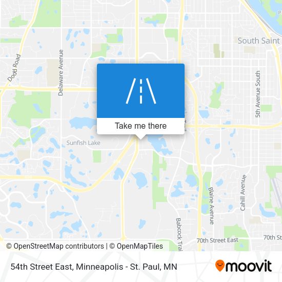 54th Street East map