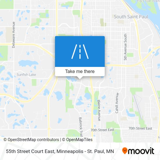 55th Street Court East map
