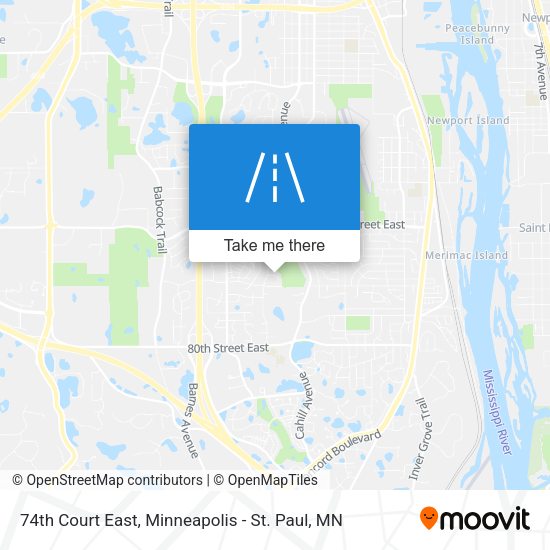 Mapa de 74th Court East