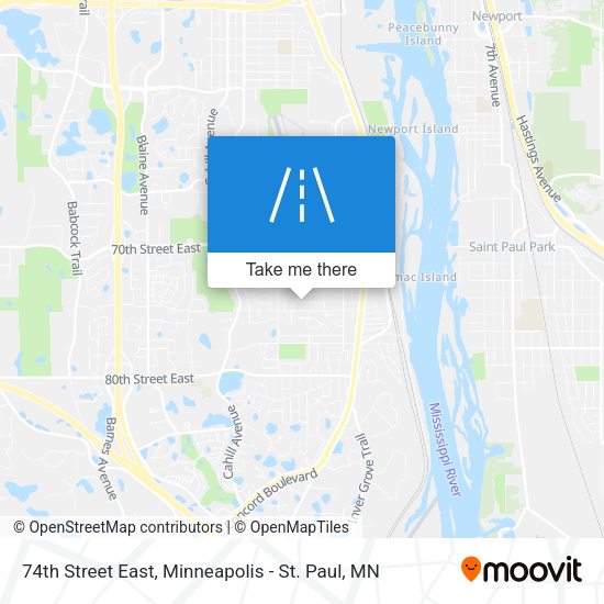 74th Street East map
