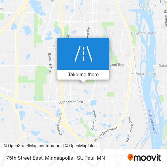 75th Street East map