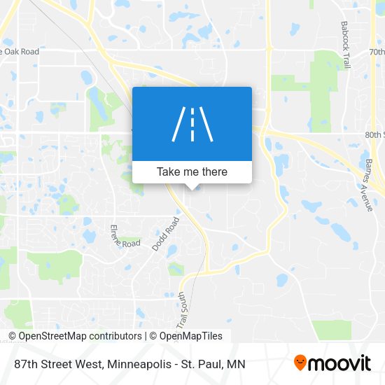 87th Street West map