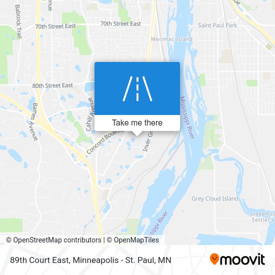 Mapa de 89th Court East