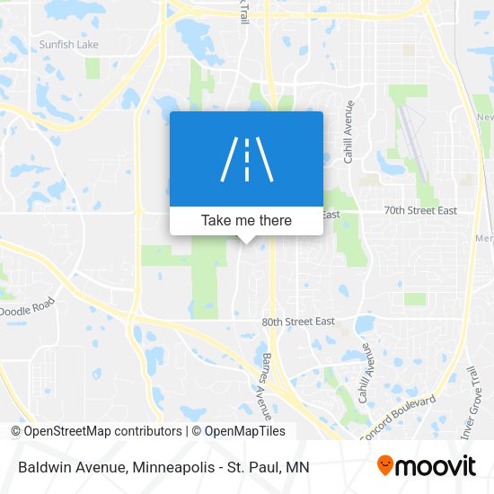 Baldwin Avenue map