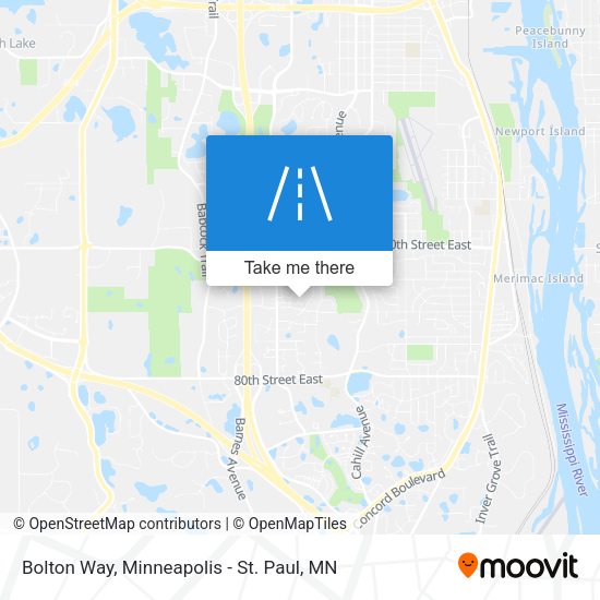 Bolton Way map