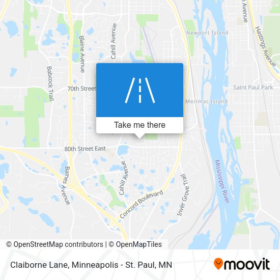 Mapa de Claiborne Lane