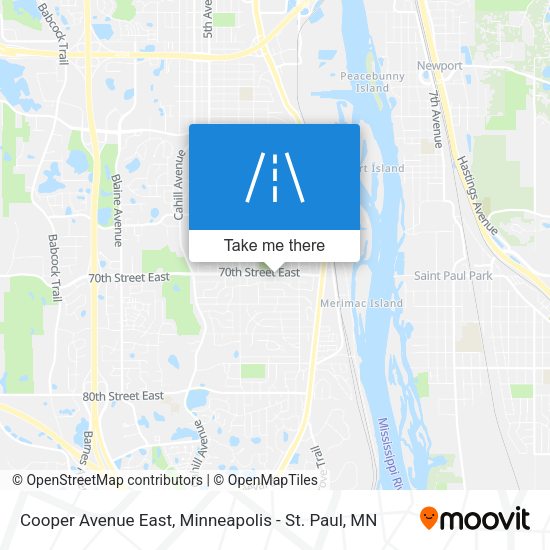 Mapa de Cooper Avenue East