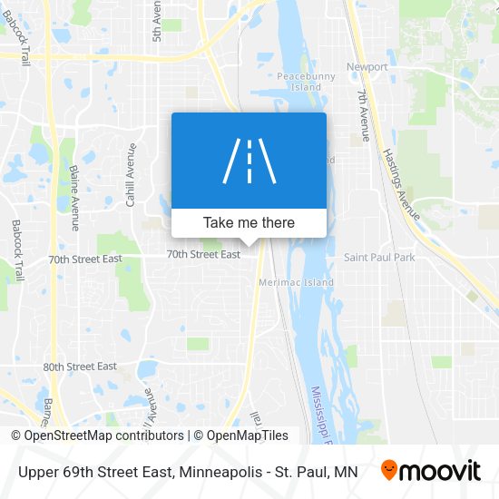 Upper 69th Street East map