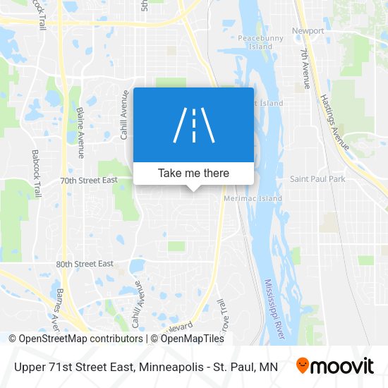 Upper 71st Street East map