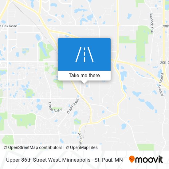 Upper 86th Street West map