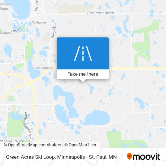 Green Acres Ski Loop map