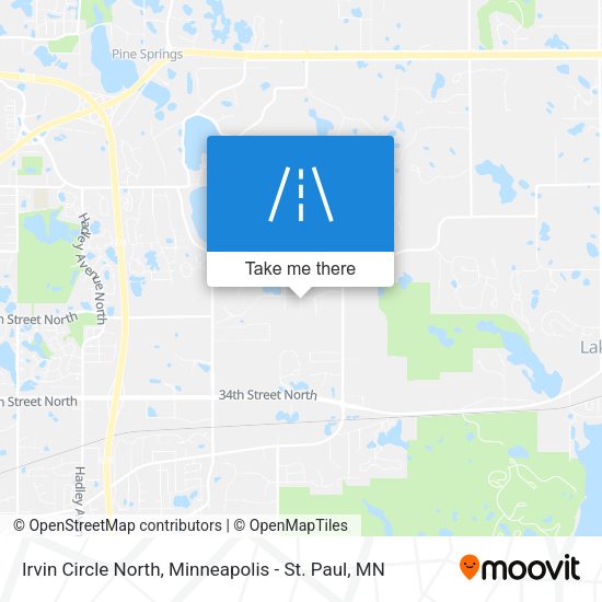 Irvin Circle North map
