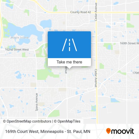 169th Court West map