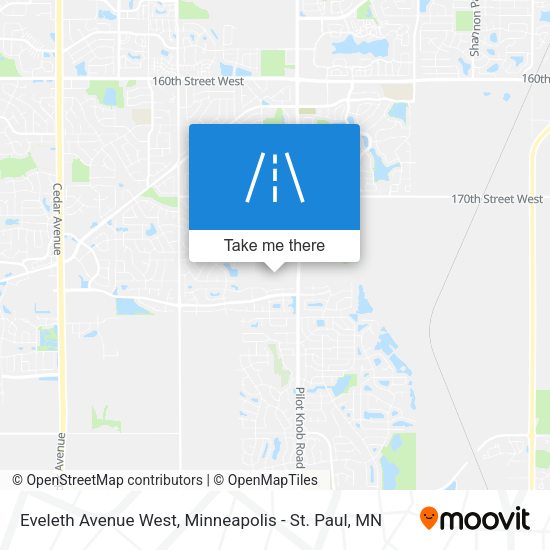 Mapa de Eveleth Avenue West