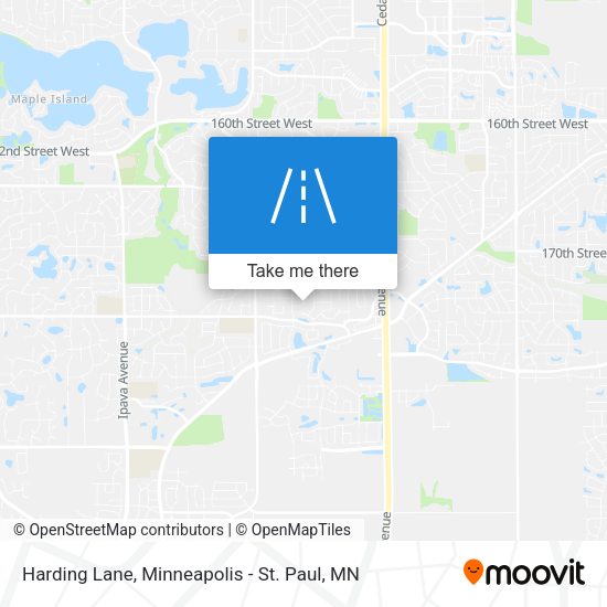 Harding Lane map