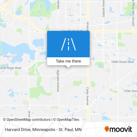 Harvard Drive map