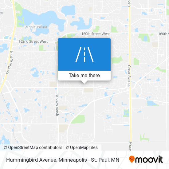Hummingbird Avenue map