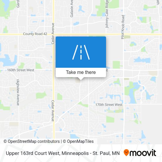 Upper 163rd Court West map