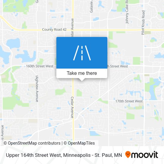 Upper 164th Street West map