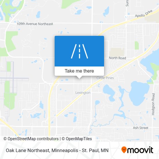 Oak Lane Northeast map