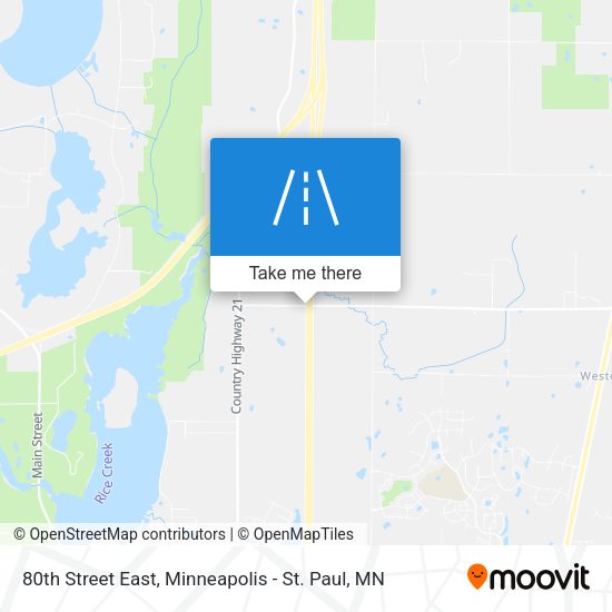80th Street East map