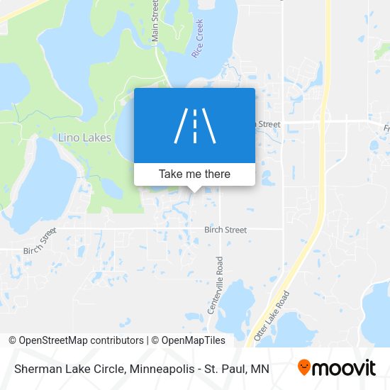 Sherman Lake Circle map