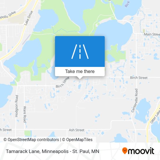 Tamarack Lane map