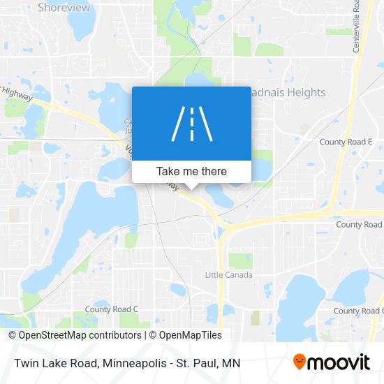 Twin Lake Road map
