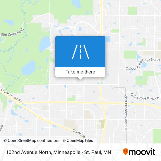 102nd Avenue North map