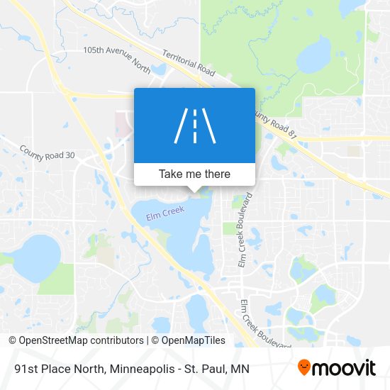 Mapa de 91st Place North