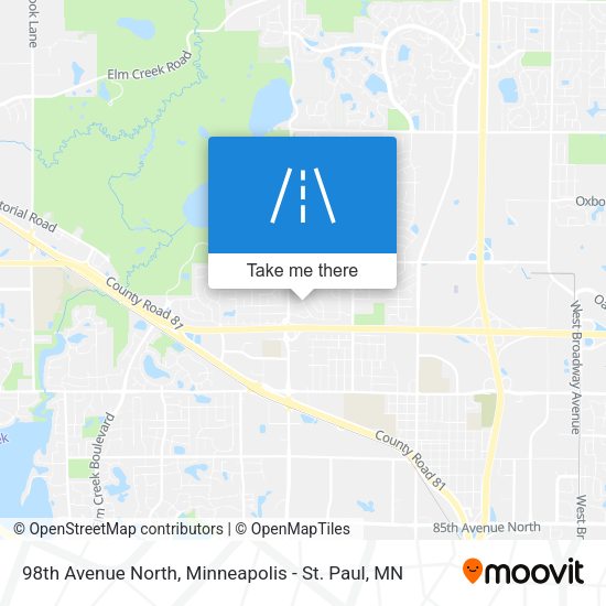 98th Avenue North map