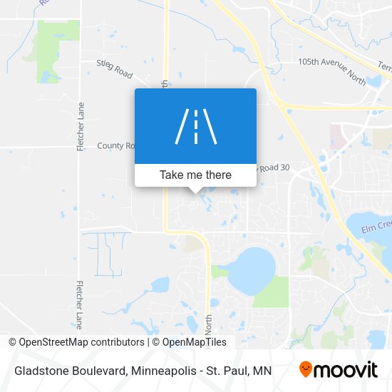 Gladstone Boulevard map