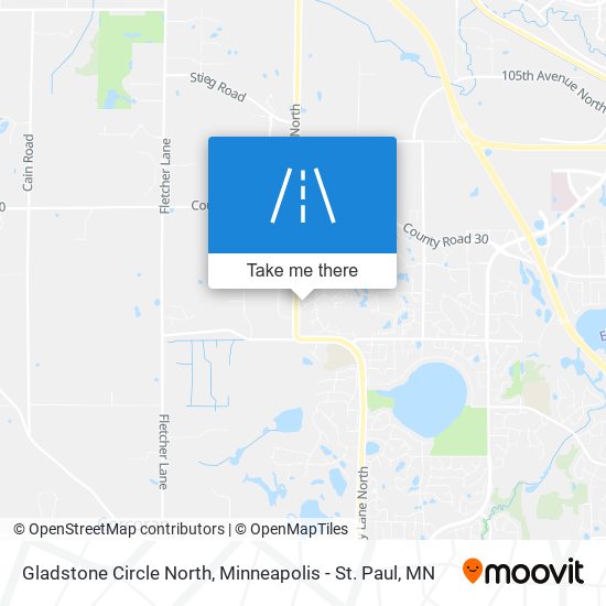 Gladstone Circle North map