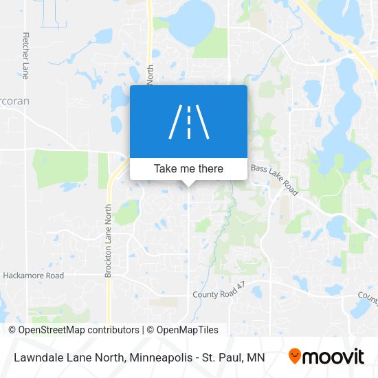 Lawndale Lane North map
