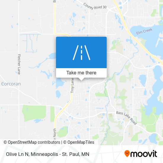 Olive Ln N map