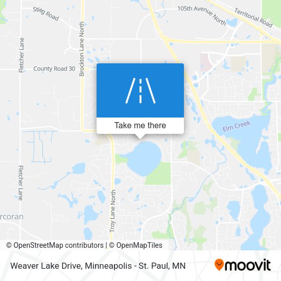 Weaver Lake Drive map