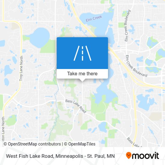 West Fish Lake Road map