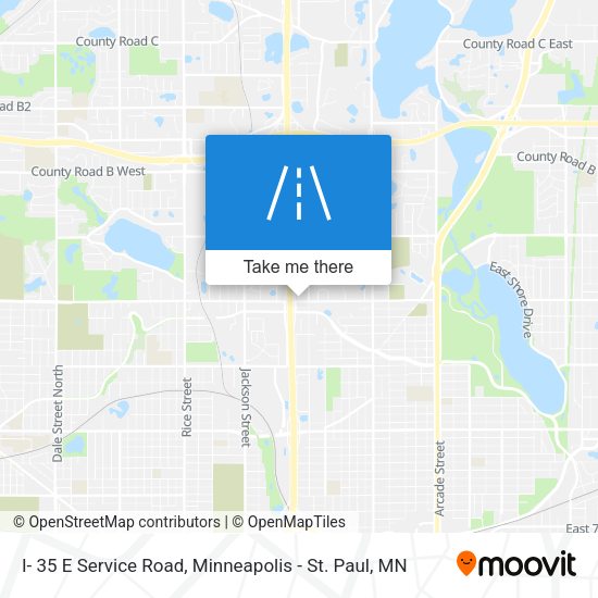 Mapa de I- 35 E Service Road