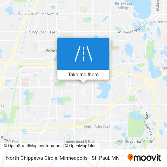 North Chippewa Circle map