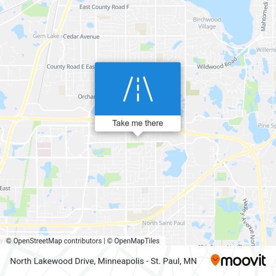 North Lakewood Drive map