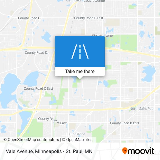 Vale Avenue map