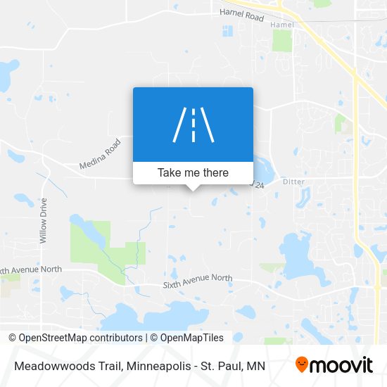 Meadowwoods Trail map