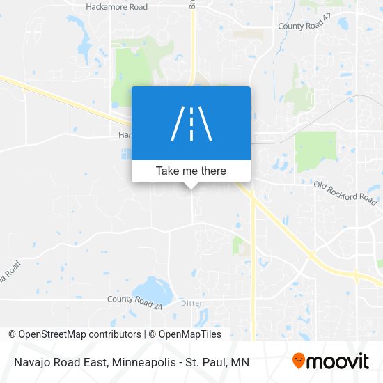 Navajo Road East map