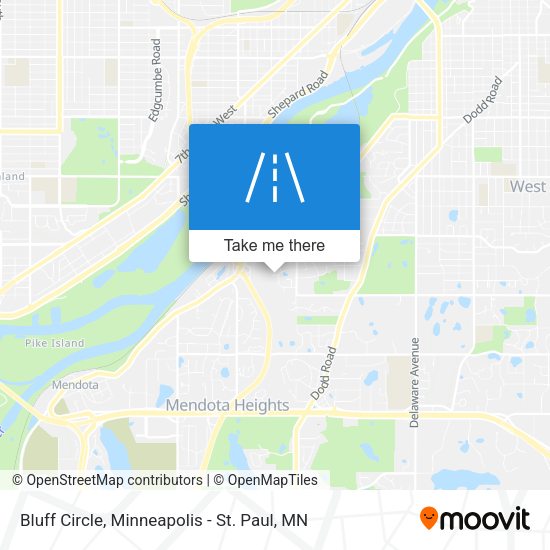 Bluff Circle map