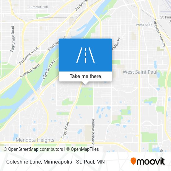 Coleshire Lane map