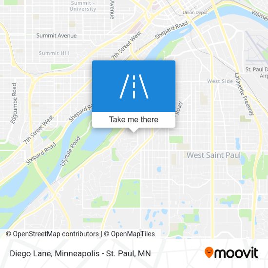 Mapa de Diego Lane