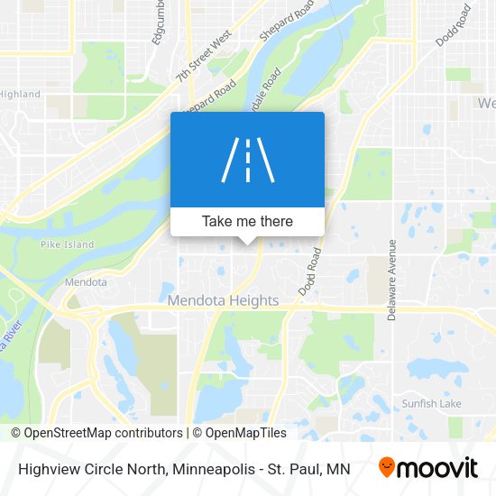 Highview Circle North map