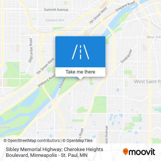 Mapa de Sibley Memorial Highway; Cherokee Heights Boulevard