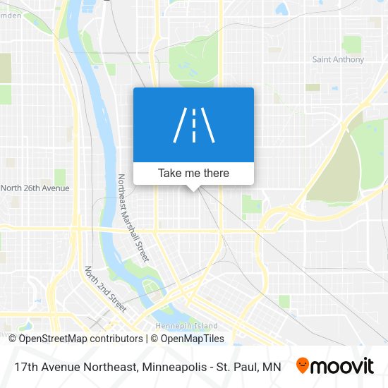 17th Avenue Northeast map