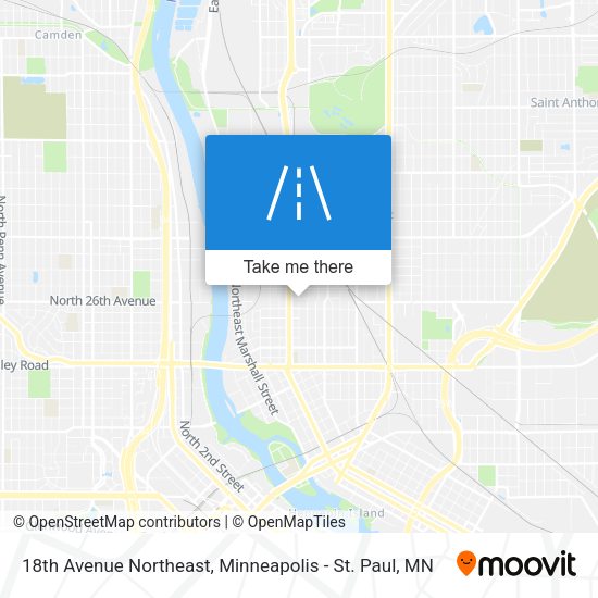 18th Avenue Northeast map